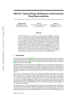 SRMAE: Masked Image Modeling for Scale-Invariant Deep Representations