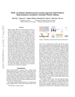 IMM: An Imitative Reinforcement Learning Approach with Predictive
  Representation Learning for Automatic Market Making