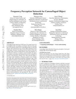 Frequency Perception Network for Camouflaged Object Detection