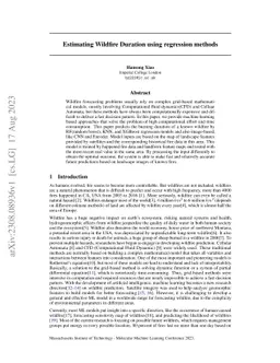 Estimating fire Duration using regression methods