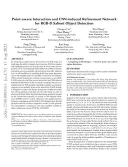 Point-aware Interaction and CNN-induced Refinement Network for RGB-D
  Salient Object Detection