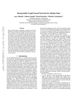 Interpretable Graph Neural Networks for Tabular Data
