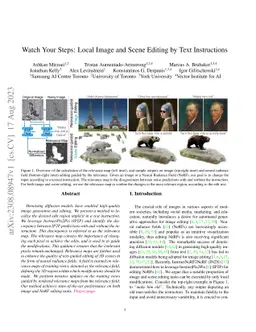 Watch Your Steps: Local Image and Scene Editing by Text Instructions