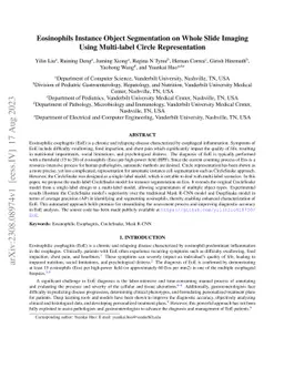 Eosinophils Instance Object Segmentation on Whole Slide Imaging Using
  Multi-label Circle Representation