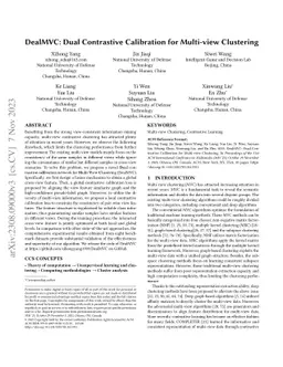 DealMVC: Dual Contrastive Calibration for Multi-view Clustering