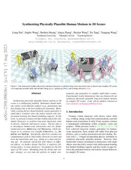 Synthesizing Physically Plausible Human Motions in 3D Scenes