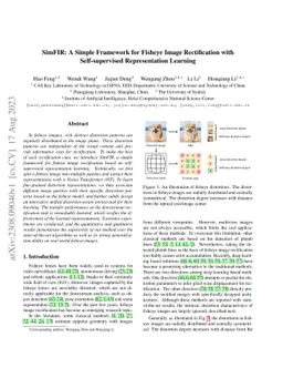 SimFIR: A Simple Framework for Fisheye Image Rectification with
  Self-supervised Representation Learning