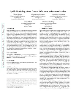 Uplift Modeling: from Causal Inference to Personalization