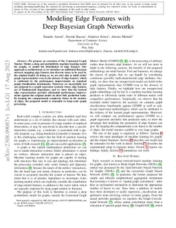 Modeling Edge Features with Deep Bayesian Graph Networks