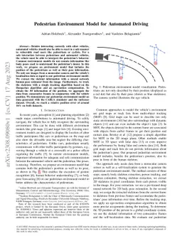 Pedestrian Environment Model for Automated Driving