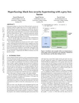 Hyperfuzzing: black-box security hypertesting with a grey-box fuzzer
