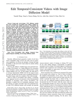Edit Temporal-Consistent Videos with Image Diffusion Model