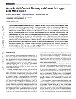Versatile Multi-Contact Planning and Control for Legged
  Loco-Manipulation