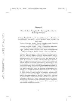 Forensic Data Analytics for Anomaly Detection in Evolving Networks
