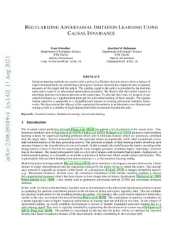 Regularizing Adversarial Imitation Learning Using Causal Invariance