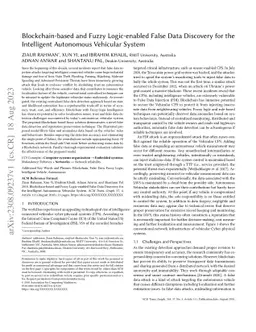 Blockchain-Based and Fuzzy Logic-Enabled False Data Discovery for the
  Intelligent Autonomous Vehicular System
