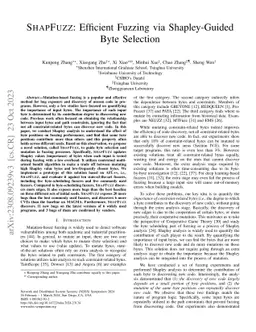 SHAPFUZZ: Efficient Fuzzing via Shapley-Guided Byte Selection