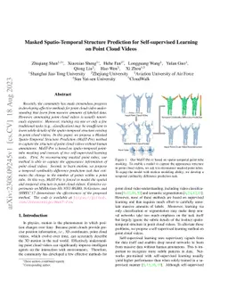 Masked Spatio-Temporal Structure Prediction for Self-supervised Learning
  on Point Cloud Videos