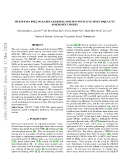 Multi-Task Pseudo-Label Learning for Non-Intrusive Speech Quality
  Assessment Model
