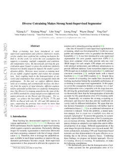 Diverse Cotraining Makes Strong Semi-Supervised Segmentor