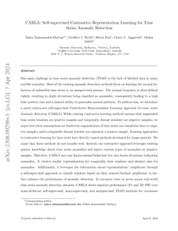 CARLA: Self-supervised Contrastive Representation Learning for Time
  Series Anomaly Detection