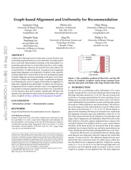 Graph-based Alignment and Uniformity for Recommendation