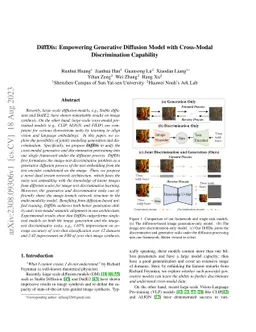 DiffDis: Empowering Generative Diffusion Model with Cross-Modal
  Discrimination Capability