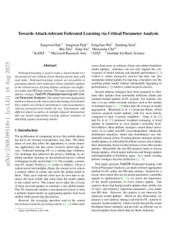 Towards Attack-tolerant Federated Learning via Critical Parameter
  Analysis