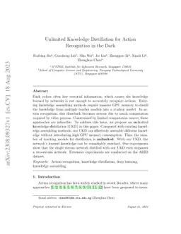 Unlimited Knowledge Distillation for Action Recognition in the Dark