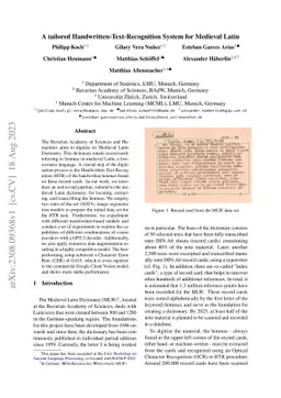 A tailored Handwritten-Text-Recognition System for Medieval Latin