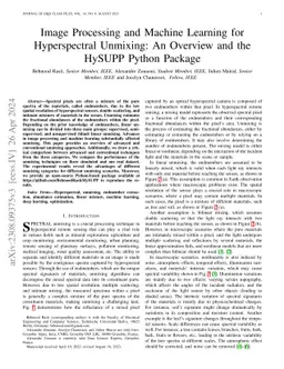 Image Processing and Machine Learning for Hyperspectral Unmixing: An
  Overview and the HySUPP Python Package