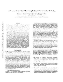 Multi-Level Compositional Reasoning for Interactive Instruction
  Following