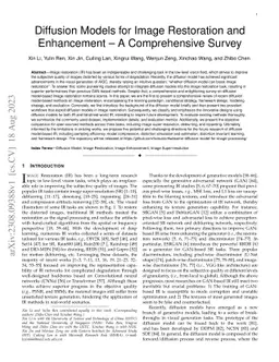 Diffusion Models for Image Restoration and Enhancement: A Comprehensive Survey