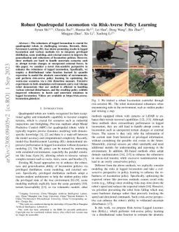 Robust Quadrupedal Locomotion via Risk-Averse Policy Learning