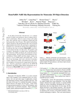 MonoNeRD: NeRF-like Representations for Monocular 3D Object Detection