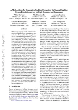 A Methodology for Generative Spelling Correction via Natural Spelling
  Errors Emulation across Multiple Domains and Languages