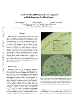 Transformer-based Detection of Microorganisms on High-Resolution Petri
  Dish Images