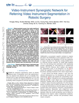 Video-Instrument Synergistic Network for Referring Video Instrument
  Segmentation in Robotic Surgery