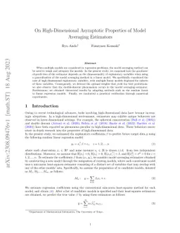 On High-Dimensional Asymptotic Properties of Model Averaging Estimators