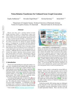 Vision Relation Transformer for Unbiased Scene Graph Generation