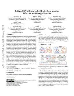 Bridged-GNN: Knowledge Bridge Learning for Effective Knowledge Transfer
