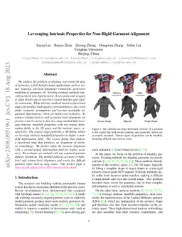 Leveraging Intrinsic Properties for Non-Rigid Garment Alignment