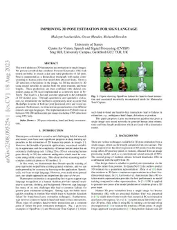 Improving 3D Pose Estimation for Sign Language