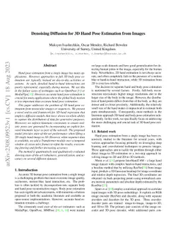 Denoising Diffusion for 3D Hand Pose Estimation from Images