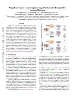 Adapt Your Teacher: Improving Knowledge Distillation for Exemplar-free
  Continual Learning