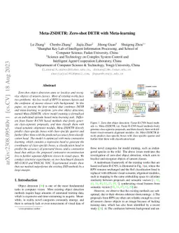 Meta-ZSDETR: Zero-shot DETR with Meta-learning