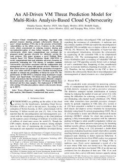 An AI-Driven VM Threat Prediction Model for Multi-Risks Analysis-Based
  Cloud Cybersecurity