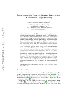 Investigating the Interplay between Features and Structures in Graph
  Learning
