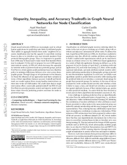 Disparity, Inequality, and Accuracy Tradeoffs in Graph Neural Networks
  for Node Classification