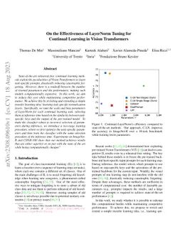 On the Effectiveness of LayerNorm Tuning for Continual Learning in
  Vision Transformers